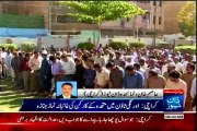 The Funeral Prayers in Absencia for MQM worker Shamshad Haider offered at Orangi Town Karachi