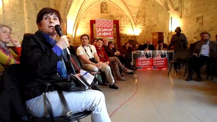 Place de l'Occitan à Montpellier : intervention de Marie-Jeanne Verny et positions de Muriel Ressiguier