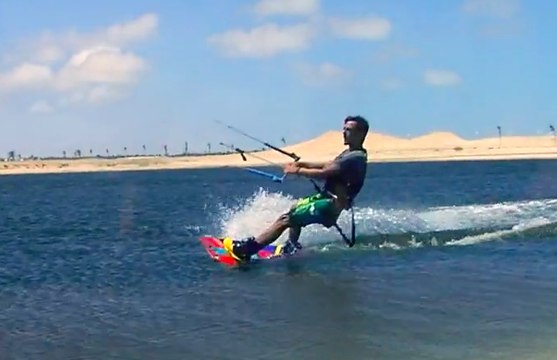 Gianmaria Coccoluto kitesurfing in Brazil - 2014