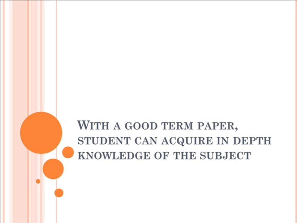 Creating Quality Term Paper Topics
