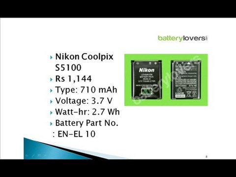 Nikon Battery, Nikon Batteries, Panasonic Battery, Batterylovers.com
