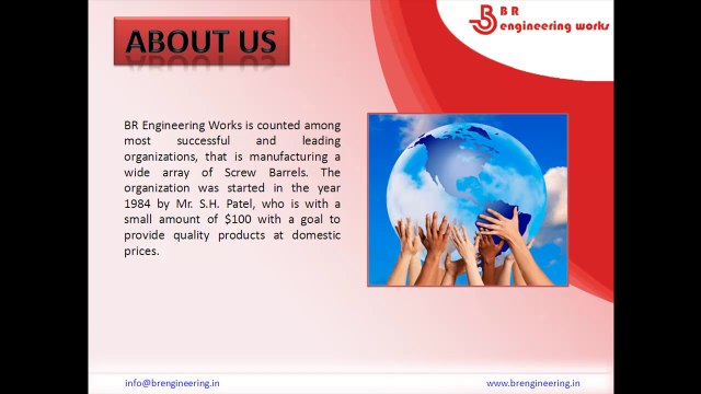 Single Screw, Single Screw Barrel, Twin Screw, Twin Screw Barrel, Barrier Screw, Barrier Screw Barrel Manufacturer, Supplier from Ahmedabad, India