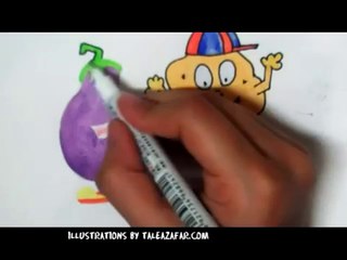 How Do I Draw the Baingan (Eggplant) from Aaloo Mian