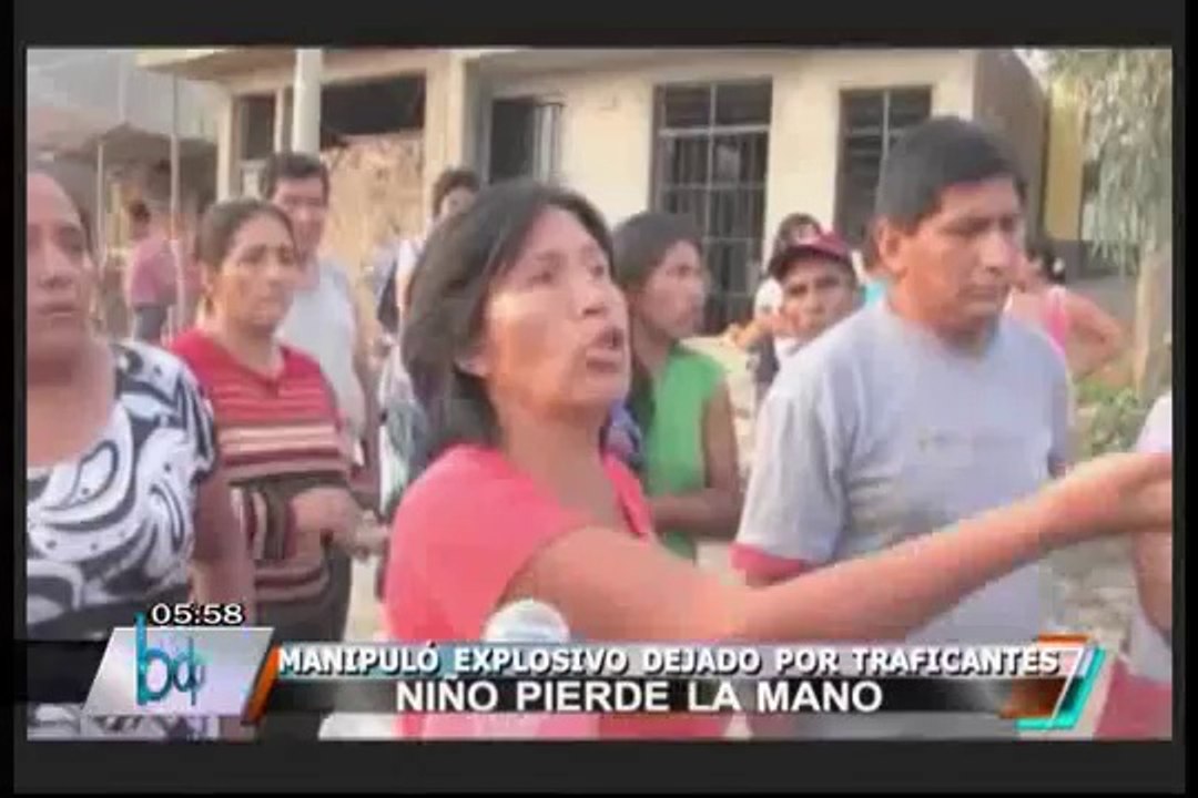 Niño de tres años perdió mano al jugar con explosivo de traficantes de terreno
