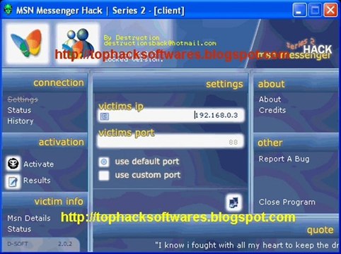 Hacking MSN Hotmail Password V1.4, get MSN password with few simple steps