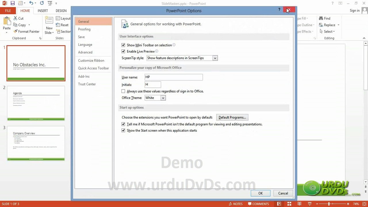 12. Powerpoint 2013 in Urdu - Backstage