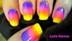 Unhas Decoradas Arco-Iris Mágico - Degrade passo-a-passo - Rainbow Nail Art