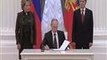 بوتين يوقع رسميا على انضمام شبه جزيرة القرم