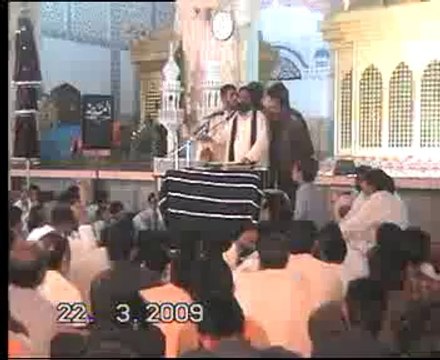 Zakir Ghulam Abbas fredka majlis 22 mar at Qasir Al Qaim Sargodha