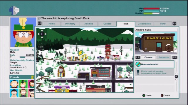 PS3 - South Park - The Stick Of Truth - Chapter 5 - Gain New Allies - Part 3 - Find Some Cigarettes