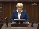 Poseł Małgorzata Pępek - Wystąpienie z dnia 21 marca 2014 roku.