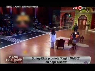 Sunny-ekata promote 'Ragini in mms2 on kapil's show 22nd march 2014