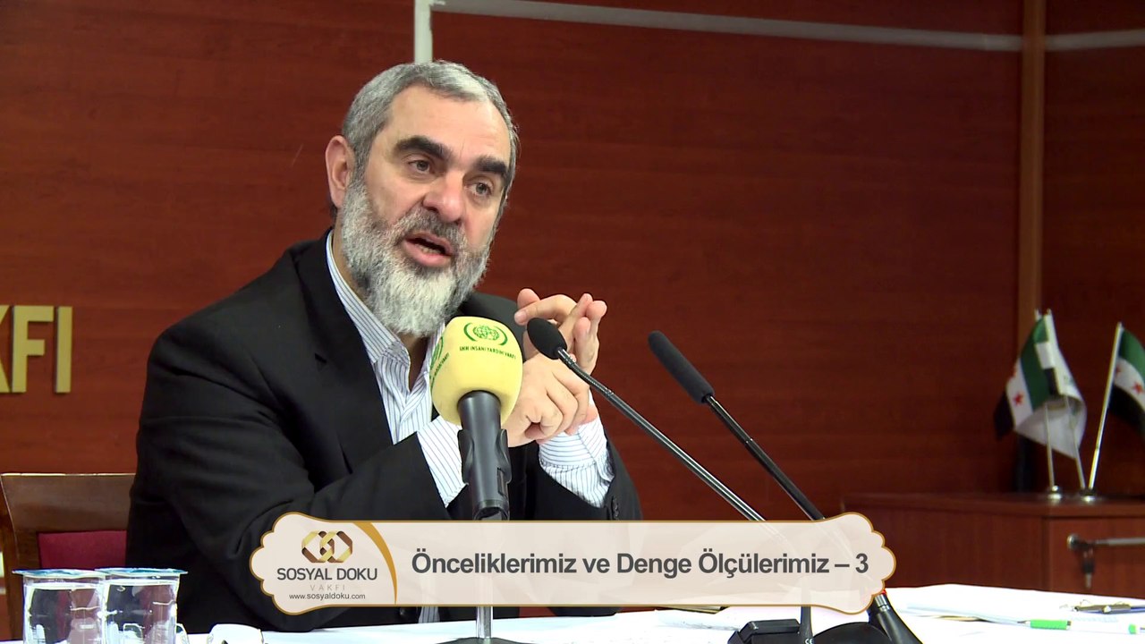 3) Önceliklerimiz ve Denge Ölçülerimiz (3) - Nureddin YILDIZ - İnsani Yardım Vakfı-Sosyal Doku Vakfı