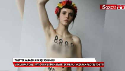 İspanyol FEMEN, Twitter yasağına karşı soyundu
