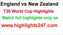 England vs New Zealand T20 World Cup Highlights - 22-03-2014