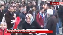 Erdoğan'ın miting alanını böyle terk ettiler!