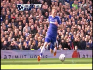 تشلسي × الارسنال  هدفي تشلسي الأول والثاني  22-3-2014 - الدوري الإنجليزي