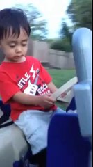 Little Boy Falls Asleep at the Wheel