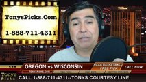 Wisconsin Badgers vs. Oregon Ducks Pick Prediction NCAA College Basketball Odds Preview 3-22-2014
