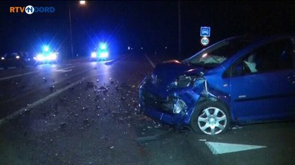 Botsing op N366 bij Ter Apelkanaal - RTV Noord