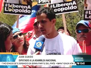 Diputado de la Asamblea Nacional (AN) por el partido de Voluntad Popular, Juan Guaido,