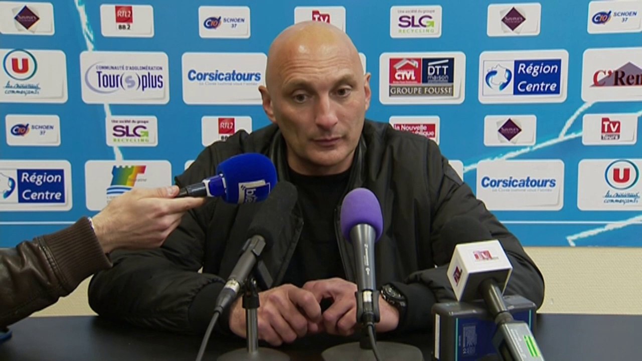 Conférence de presse Tours FC - CA Bastia (1-0) : Olivier PANTALONI (TOURS) - Stéphane ROSSI (CAB) - 2013/2014