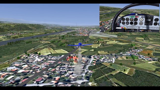 FLIGHTGEAR-voltige-CAP 10 C-aerobatics-KdenLive-test-de vues-simultanées