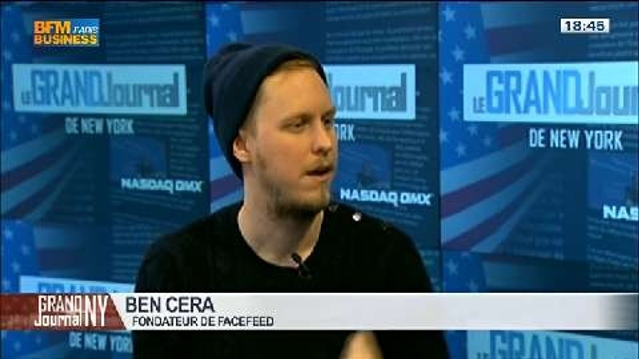 Facefeed, la nouvelle application qui monte en puissance sur la vague des selfies: Ben Cera, dans Le Grand Journal de New York - 22/03 4/4