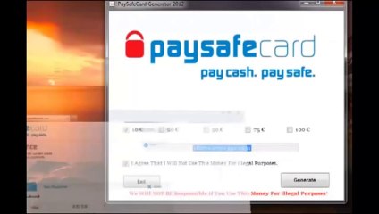 Paysafecard code Generator 2014 [New And Working 100%]