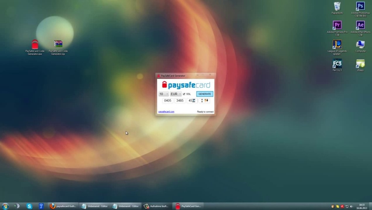 Paysafecard Code Generator 2014 Générateur de Code Paysafecard Gratuit