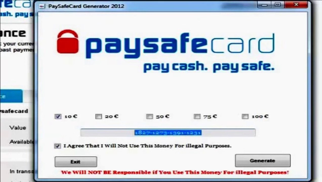 paysafecard code Generator 2014 new