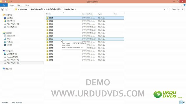 02- MS. Excel 2013 in Urdu - Using Exercise Files