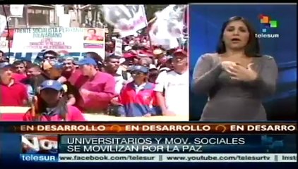 Tranquilidad y paz en movilización estudiantil de Caracas