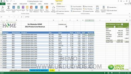 07. MS. Excel 2013 in Urdu - Formula Bar