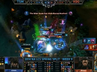 LCS NA W9D1 Game 1 TSM vs XDG