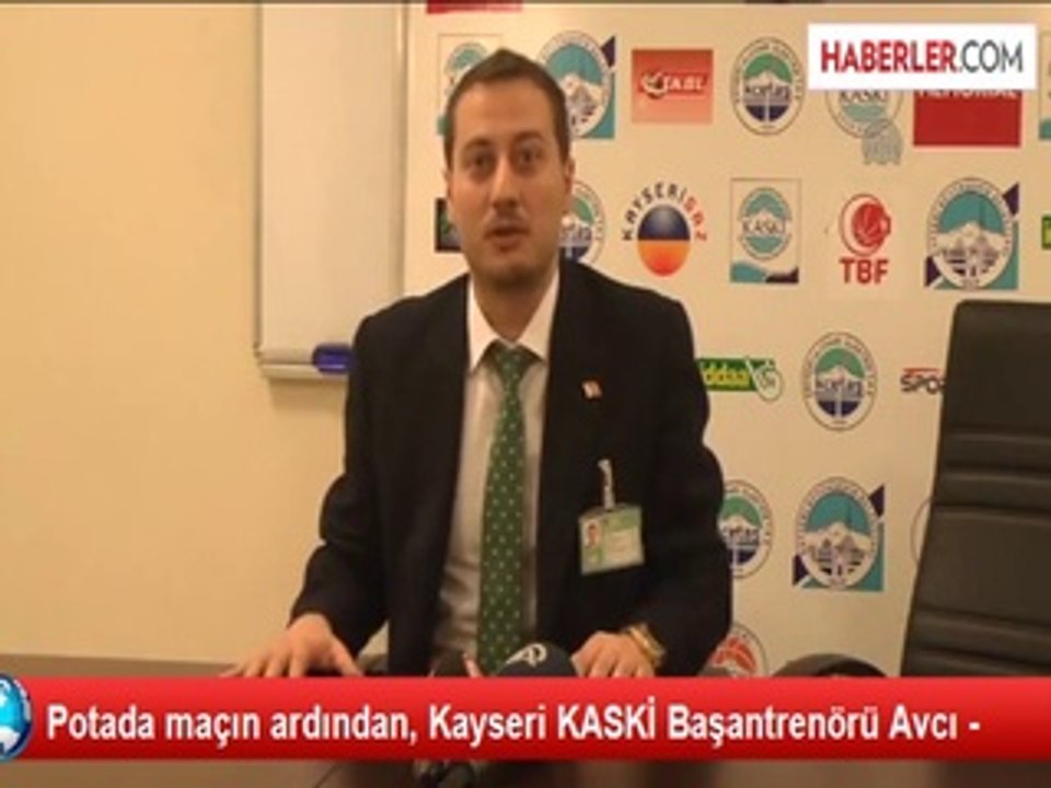 Potada maçın ardından, Kayseri KASKİ Başantrenörü Avcı -
