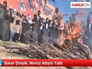 Bakan Şimşek, Nevruz Ateşini Yaktı