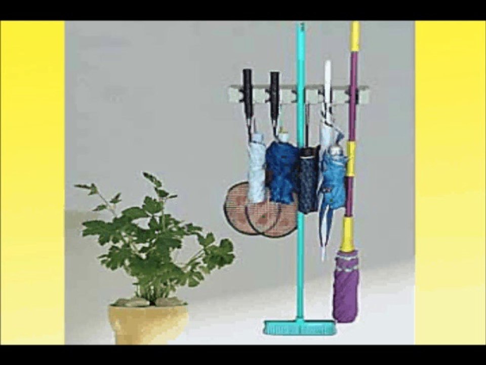Jenna's Garage Organizer Mop Broom Tools Holder