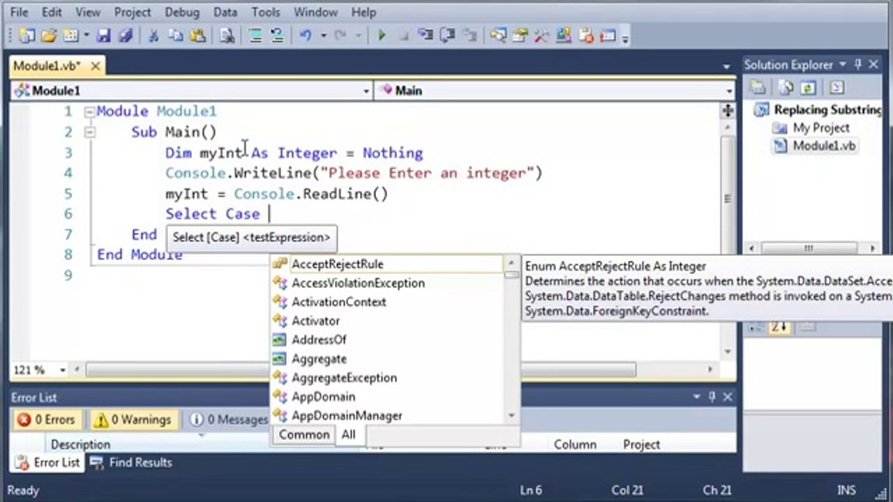 024 - Select Case Statement vb.net