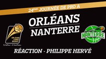 Réaction de Philippe Hervé - J24 - Orléans reçoit Nanterre