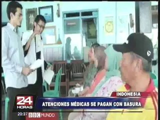 Indonesia: pobladores pagan sus atenciones médicas con basura