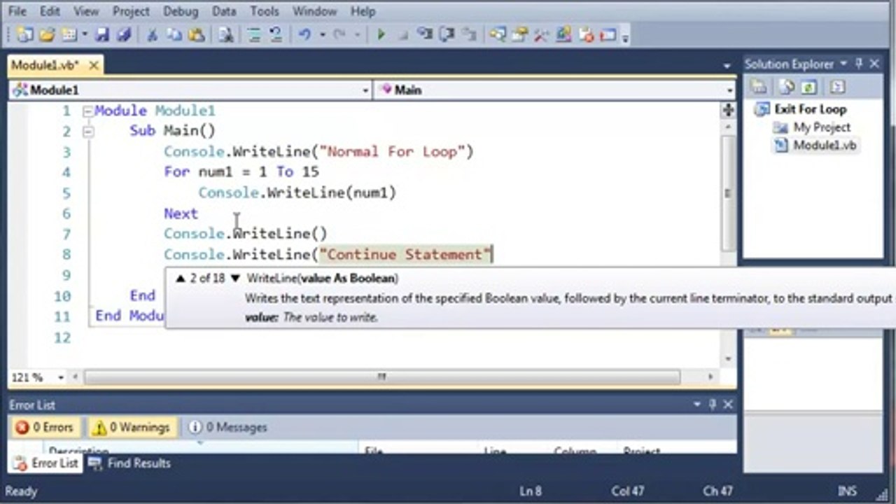 029 - Continue For vb.net