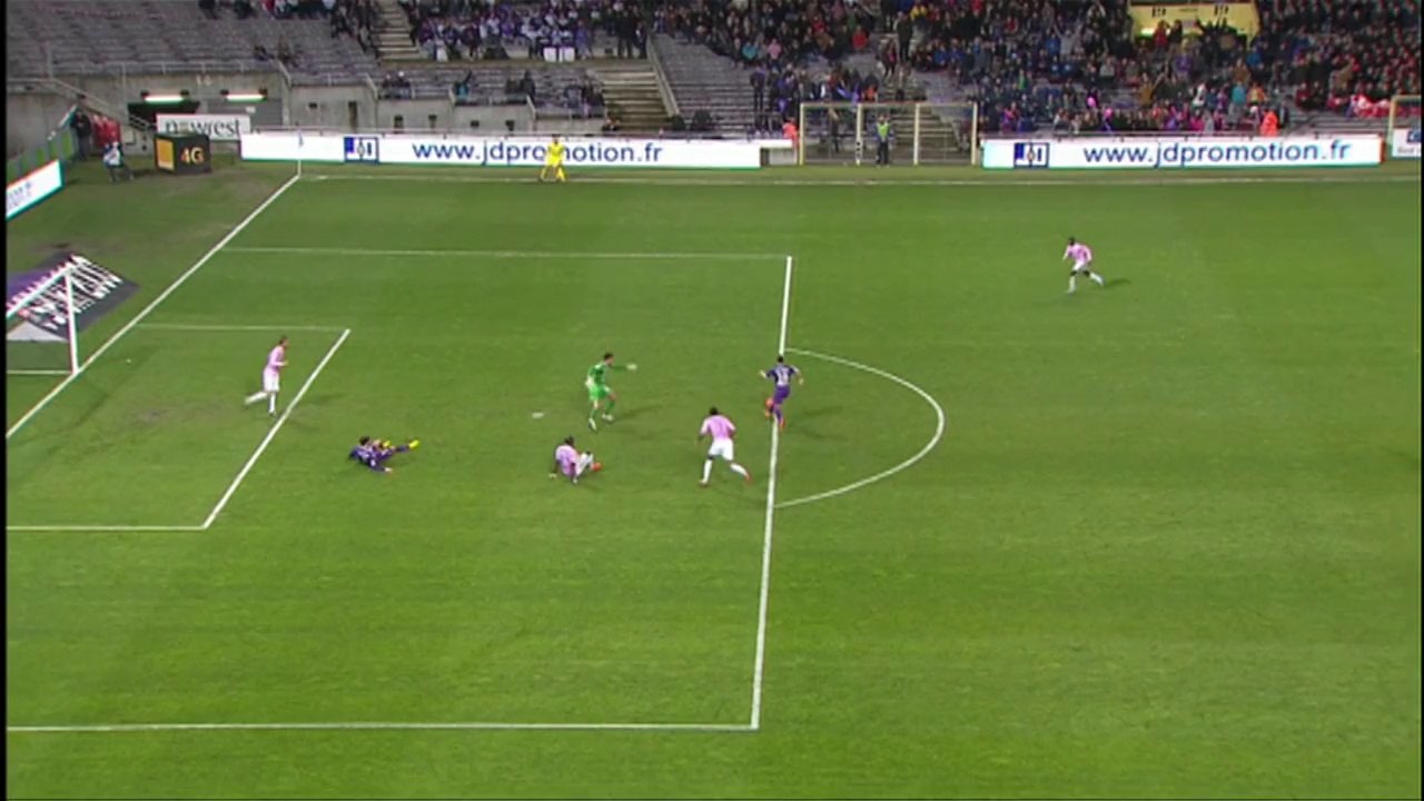But Wissam BEN YEDDER (56ème) - Toulouse FC - Evian TG FC - (1-1) - 22/03/14 - (TFC-ETG)