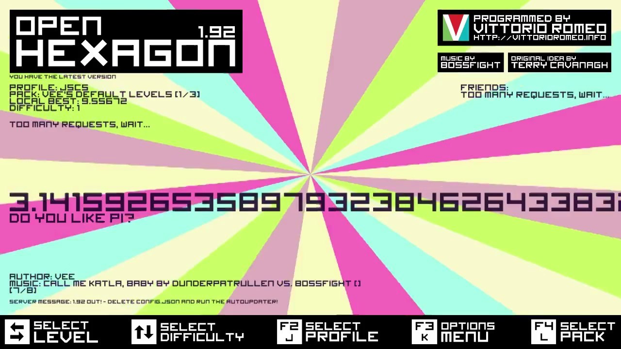 [Détente-Mute] Quelques modes de Open Hexagon