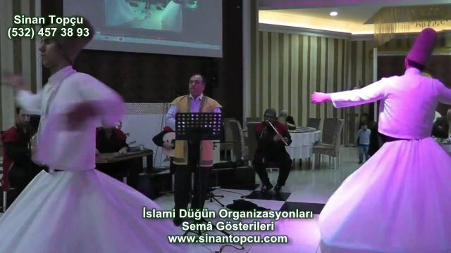 ankara ilahili düğün programına katılan ankara ilahi grubu ve semazen ekibi ankara