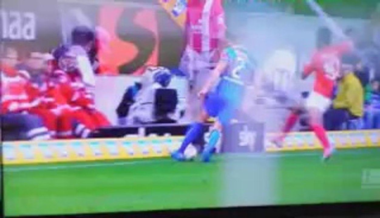 Hoffenheim Maçında Kameramanın Talihsiz Anı video   Spor Videoları