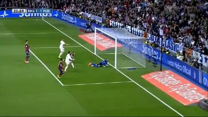 Real Madryt - FC Barcelona (1-1) Benzema Goal (23.03.2014)