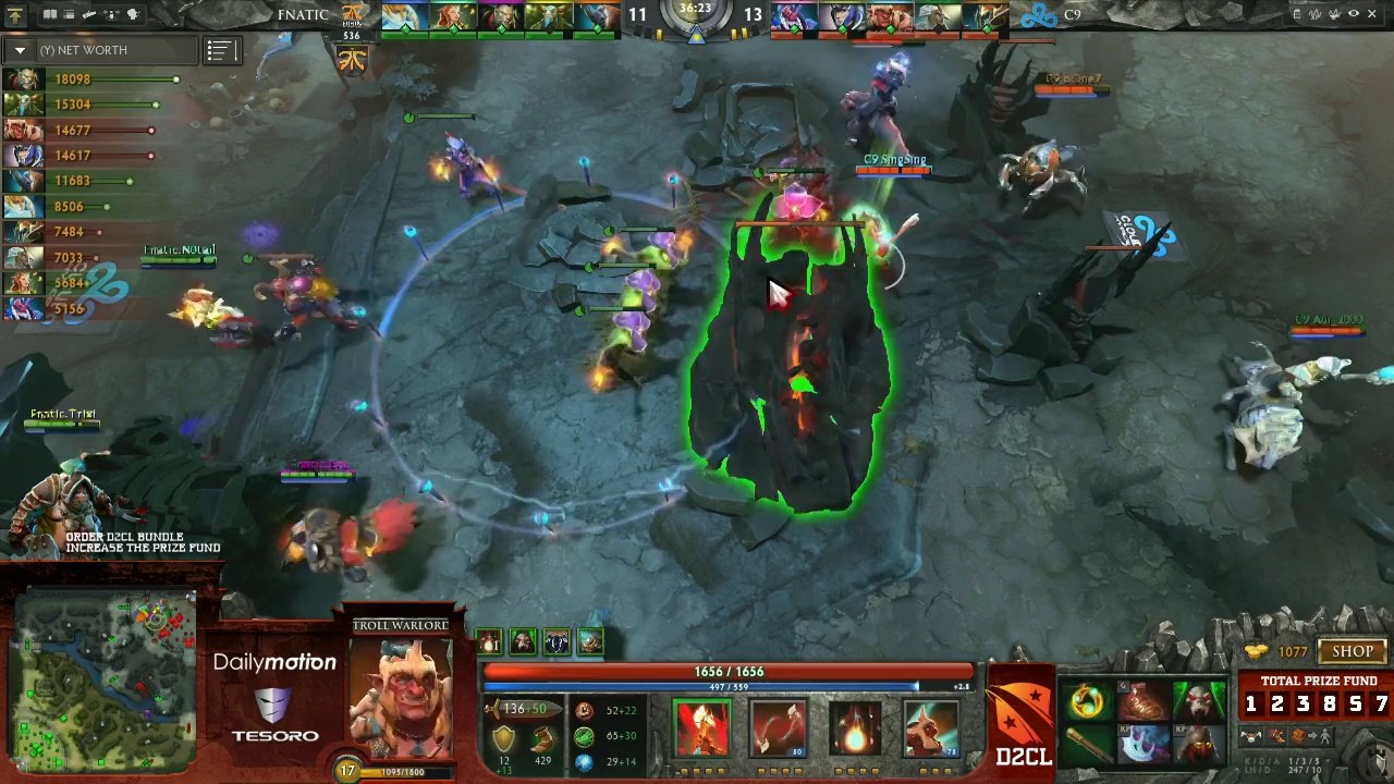 Fnatic vs Cloud 9 Game 3 - Dota 2 Champions League Playoffs QF TobiWan & Luminous