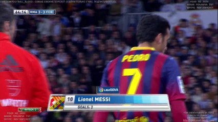 El Classico. L.Messi 2nd goal (Real Madrid 3-3 FC Barcelona) HD