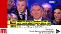 VIDÉO - Résultats Municipales 2014 à Pau : François Bayrou en tête et très ému